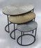 HSM Collection Salontafel Fletcher Ovaal - 70x40x50 - Grijs/Goud/Zwart - Aluminium/ijzer
