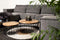 HSM Collection Salontafel Maden - ø60 cm - mangohout/ijzer - s/2