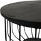HSM Collection Salontafel Maden Ø60cm Zwart Mangohout/Ijzer Set van 2