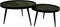 HSM Collection Salontafel Mango Zwart Rond Set van 2