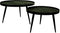 HSM Collection Salontafel Mango Zwart Rond Set van 2