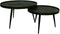 HSM Collection Salontafel Mango Zwart Rond Set van 2