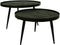 HSM Collection Salontafel Mango Zwart Rond Set van 2