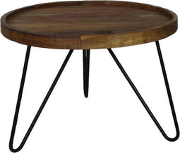 HSM Collection Salontafel met hairpin poten - ø60 cm - naturel wax