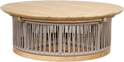 HSM Collection-Salontafel Moss-32x90x90-Naturel/Bruin-Teak