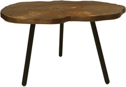 HSM Collection Salontafel Ø65cm Goud/Zwart Aluminium/Metaal