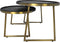 HSM Collection Salontafel Paulson - mangohout/antique gold - set van 2