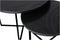 HSM Collection Salontafel rond Marseille - ø61x45/ø46x39 - zwart marmer - set van 2