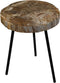 HSM Collection - Salontafel rond - ø40-44x54 - Naturel/zwart - Steen/Metaal