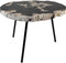 HSM Collection Salontafel rond - ø64x56x46 - Naturel/zwart - Natuursteen/metaal