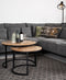 HSM Collection - salontafel Ronin Large - set van 2 - naturel / zwart