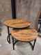 HSM Collection Salontafel Ronin - ø60 cm - mangohout/ijzer - s/2