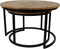 HSM Collection Salontafel Ronin - ø60 cm - mangohout/ijzer - s/2
