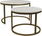 HSM Collection Salontafel Ronin Set van 2 Wit/Goud Marmer/Metaal