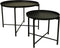 HSM Collection Salontafel Set van 2 Zwart Metaal