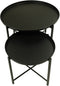 HSM Collection Salontafel Set van 2 Zwart Metaal