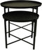 HSM Collection Salontafel Set van 2 Zwart Metaal