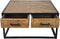 HSM Collection - Salontafel Verona - naturel/zwart - Mangohout/metaal
