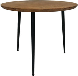 HSM Collection Salontafel Visgraat 60x60x49 Naturel Eiken/Metaal