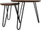 HSM Collection Salontafel Zurich - ø60/ø40 - Naturel/zwart - Acaciahout/ijzer - Set van 2
