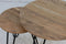 HSM Collection Salontafel Zurich - ø60/ø40 - Naturel/zwart - Acaciahout/ijzer - Set van 2