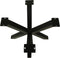 HSM Collection-SalonTafelonderstel Spider Oakland-80x80x68 (75x75mm)-Zwart-Metaal