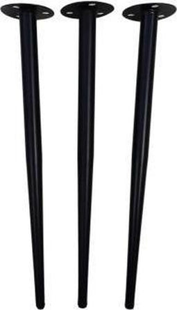 HSM Collection-Salontafelpoot S/3 Ventura-ø2x45-Zwart-Metaal