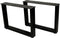 HSM Collection-Salontafelpoten Model U S/2-50x10x38-Zwart-Metaal
