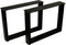 HSM Collection-Salontafelpoten Model U S/2-50x10x38-Zwart-Metaal