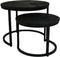 HSM Collection Salontafels Verona S/2 Zwart Mangohout/Metaal