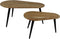HSM Collection Salontafels Zurich Naturel/Zwart Acaciahout/Ijzer Set van 2