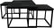 HSM Collection Salontafels Zwart Mangohout/Ijzer Set van 3