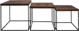 HSM Collection Salontafelset Austin - gerecycled Javahout/ijzer - S/3
