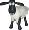 HSM Collection-Schaap Shawn Small-32x14x32-Wit/Zwart-Geitenhuid/Teak