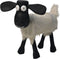 HSM Collection-Schaap Shawn Small-32x14x32-Wit/Zwart-Geitenhuid/Teak