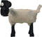 HSM Collection-Schaap Shawn Small-32x14x32-Wit/Zwart-Geitenhuid/Teak