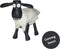 HSM Collection-Schaap Shawn Small-32x14x32-Wit/Zwart-Geitenhuid/Teak