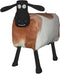 HSM Collection-Schaap Shawn Large-58x34x62-Assorti/Zwart-Geitenhuid/Teak