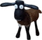 HSM Collection-Schaap Shawn Small-32x14x32-Assorti/Zwart-Geitenhuid/Teak