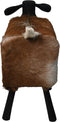 HSM Collection-Schaap Shawn Large-58x34x62-Assorti/Zwart-Geitenhuid/Teak