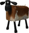 HSM Collection-Schaap Shawn Large-58x34x62-Assorti/Zwart-Geitenhuid/Teak