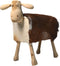 HSM Collection-Schaap Shawn Large-58x34x62-Assorti/Naturel-Geitenhuid/Teak