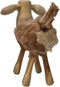 HSM Collection-Schaap Shawn Small-32x14x32-Assorti/Naturel-Geitenhuid/Teak