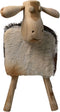 HSM Collection-Schaap Shawn Large-58x34x62-Assorti/Naturel-Geitenhuid/Teak