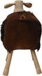 HSM Collection-Schaap Shawn Large-58x34x62-Assorti/Naturel-Geitenhuid/Teak