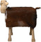 HSM Collection-Schaap Shawn Large-58x34x62-Assorti/Naturel-Geitenhuid/Teak