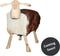 HSM Collection-Schaap Shawn Large-58x34x62-Assorti/Naturel-Geitenhuid/Teak