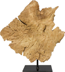 HSM Collection-Sculptuur erosihout -45x15x55-Naturel/Zwart-Teak