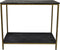 HSM Collection Sidetable 100cm Zwart/Goud Marmer/Metaal/Mangohout