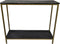 HSM Collection Sidetable 100cm Zwart/Goud Marmer/Metaal/Mangohout